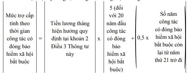 Cách tính hưởng chính sách đối với người nghỉ hưu trước tuổi đối với trường hợp có tuổi đời còn từ đủ 2 năm đến đủ 5 năm đến tuổi nghỉ hưu.