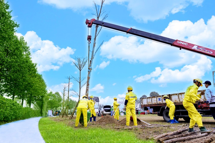 Các khu cây xanh (CX) được gia tăng ở tất cả các phân khu trong khu đô thị. Hoạt động thi công các khu CX mới đang diễn ra sôi động.