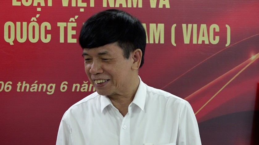 GS. TS Lê Hồng Hạnh Chủ tịch Trung tâm Trọng tài Quốc tế Việt Nam (VIAC) phát biểu tại Lễ ký kết