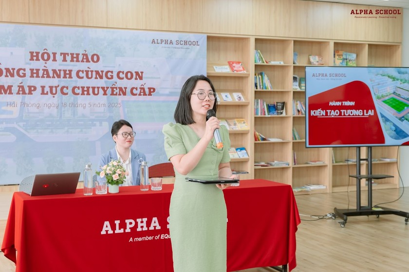 Tiến sĩ Trần Thị Hoàng Anh - Hiệu trưởng Trường Liên cấp Alpha Hải Phòng. 