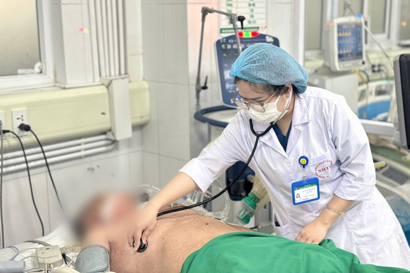 Bệnh nhân may mắn được cứu sống. Ảnh: Thanh Thanh