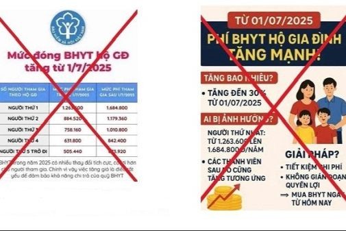 Thông tin chưa chính xác về việc tăng mức đóng BHYT hộ gia đình đang lan truyền trên các trang mạng xã hội 