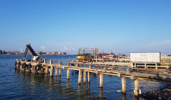 Địa điểm xảy ra vụ ẩu đả trong Cảng cá Sông Gianh.