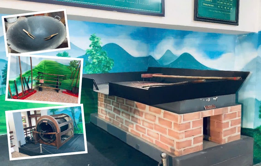 Hiện vật tái hiện hoạt động chế biến chè