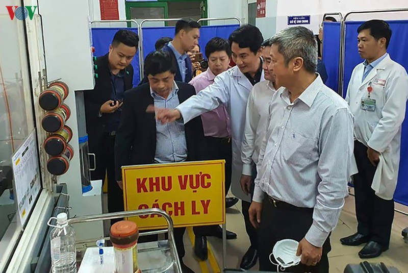 Khu vực cách ly tại khoa cấp cứu Bệnh viện Đà Nẵng. Ảnh: VOV