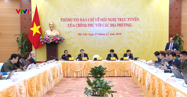 Hội nghị trực tuyến của Chính phủ với các địa phương năm 2019. Ảnh: VTV