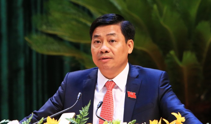 Đồng chí Dương Văn Thái - Bí thư Tỉnh ủy, Chủ tịch UBND tỉnh phát biểu bế mạc Đại hội. Ảnh: BGP/Hoàng Hà 1602755474077_IMG_9725