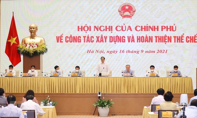 Hội nghị của Chính phủ về xây dựng và hoàn thiện thể chế.