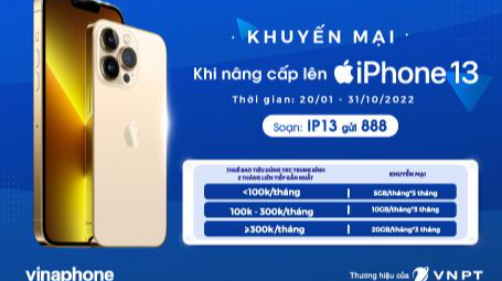 VinaPhone triển khai chương trình khuyến mại cho thuê bao sử dụng iPhone 13