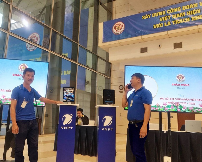 Đại biểu tham dự ĐH sẽ điểm danh gương mặt qua mã QR Code bằng giải pháp công nghệ nhận diện khuôn mặt VnFace của VNPT