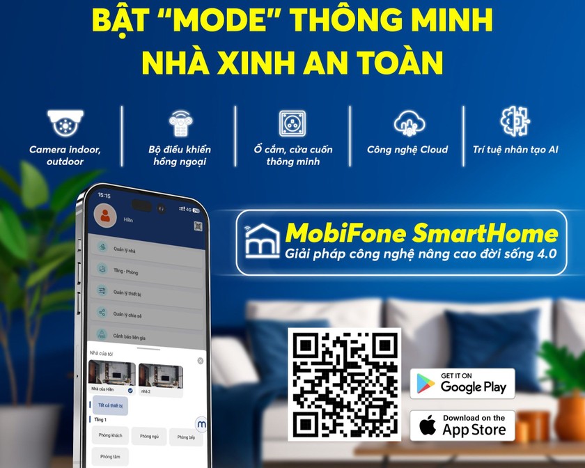 MobiFone ra mắt 'Nhà thông minh' giúp quản lý an ninh và an toàn điện