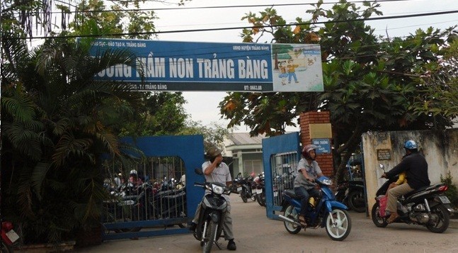 Trường mầm non Trảng Bàng, nơi có nhiều phụ huynh phản ánh. Ảnh: Hải Thọ