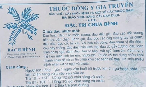 Đơn thuốc mà bệnh nhân đã uống. Ảnh: BVCC