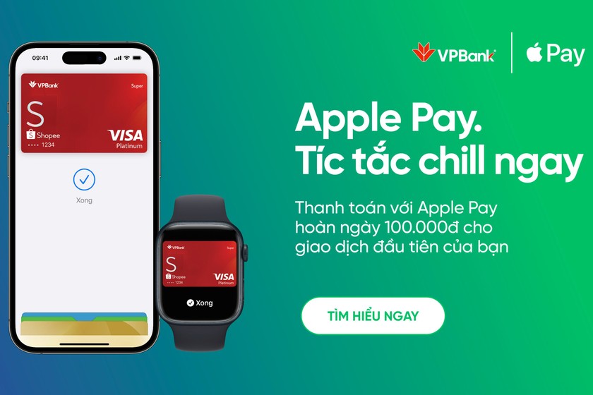 Trải nghiệm một cách thanh toán an toàn hơn với Apple Pay