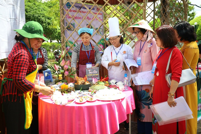 Hội thi đã quảng bá, giới thiệu các món ẩm thực từ sen đặc trưng của Đồng Tháp.