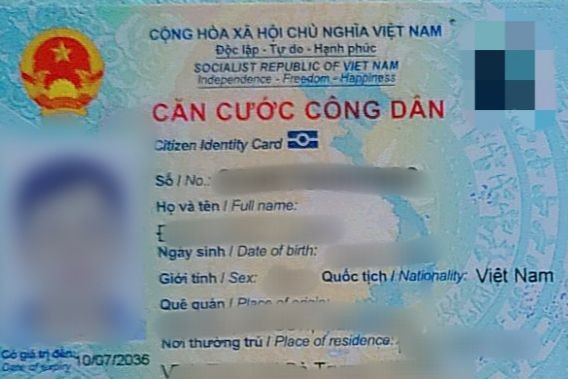 Thẻ căn cước công dân gắn chip. (Ảnh: Hồng Thương)