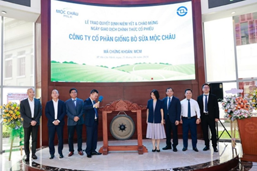 Công ty Cổ phần Giống bò sữa Mộc Châu niêm yết 110 triệu cổ phiếu MCM. (Ảnh: Bích Hằng)