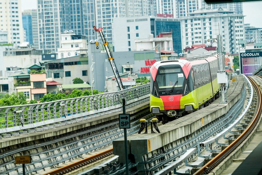 Đề xuất tổ chức vận hành thương mại đoạn trên cao tuyến đường sắt đô thị Nhổn - Ga Hà Nội vào sáng ngày 9/8 (Ảnh: MRB)