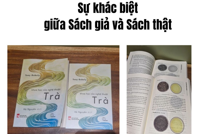 Sách lậu có kích cỡ thô hơn, màu nhòe hơn, phần ruột không có màu và căn lề lệch hơn so với sách chính thống.