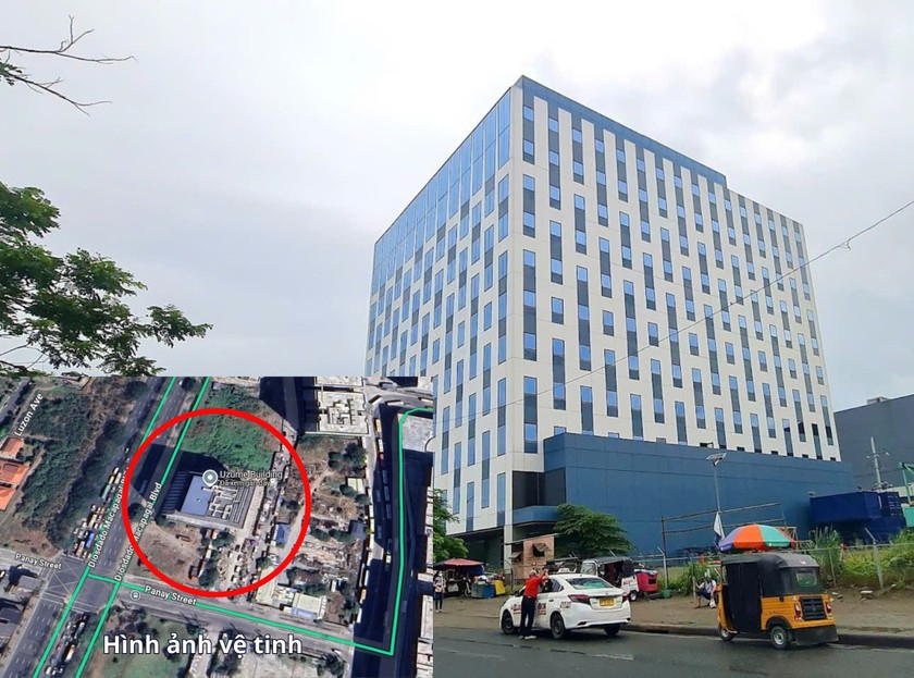 Tòa nhà Uzume Building tại Manila (Philippines), nơi các đối tượng tập trung để thực hiện hành vi lừa đảo qua mạng.