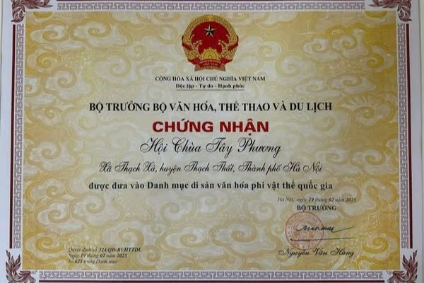 Lễ hội truyền thống Chùa Tây Phương năm 2025 diễn ra trong 3 ngày