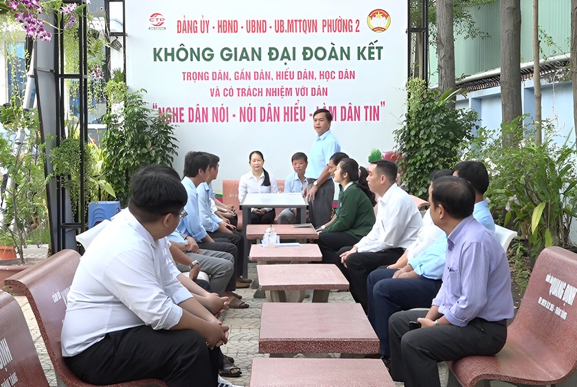 “Không gian Đại đoàn kết” phường 2, TP Sa Đéc. (Ảnh: Ngọc Duy)