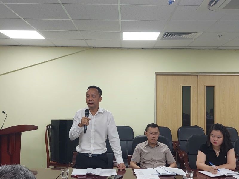 Ông Nguyễn Trọng Hổ - Giám đốc Khu Liên hợp báo cáo trước lãnh đạo Cục.