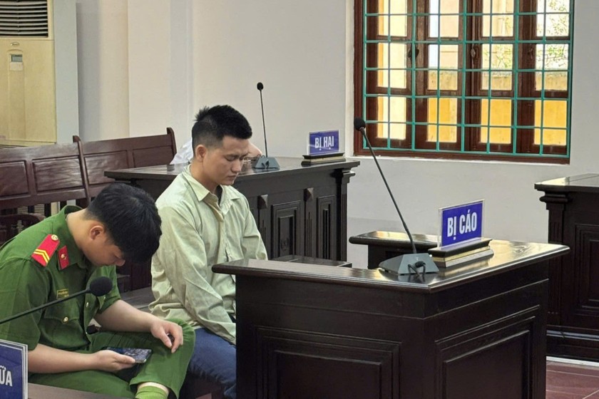 Bị cáo Nguyễn Văn Hưng tại phiên tòa. (Ảnh: Thiên Đức)