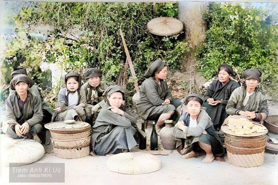 Một phiên chợ ở Bắc Kỳ, khoảng năm 1890. (Nguồn: ST)