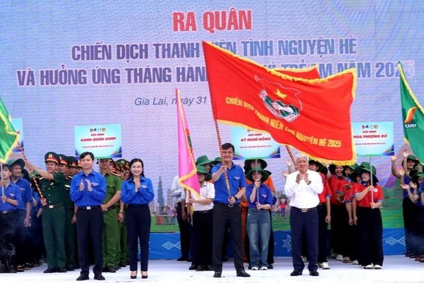 Lễ ra quân Chiến dịch Thanh niên tình nguyện hè 2025. (Ảnh: T.Ư Đoàn)