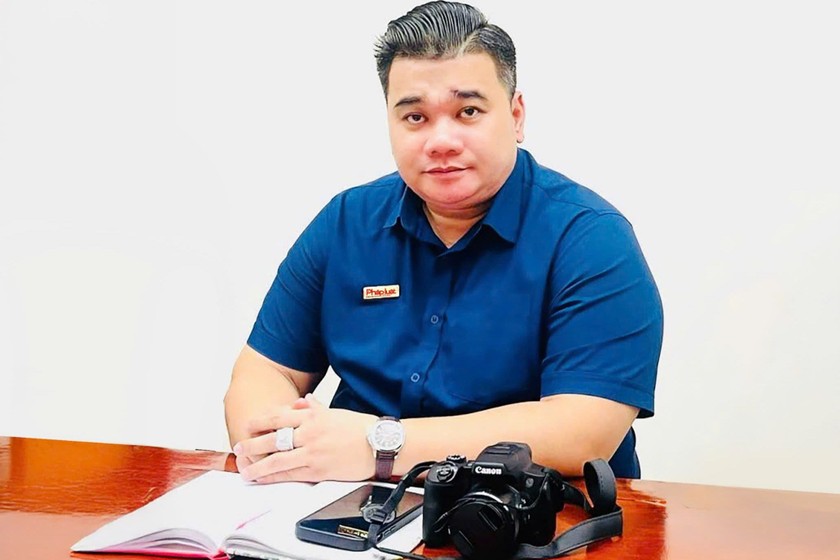 Tác giả Nguyễn Duy Khương. (Ảnh: Huỳnh Ngọc Hiếu) 