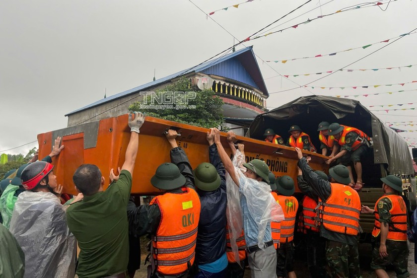  Thông tin cảnh báo sớm giúp lực lượng chức năng và người dân Thái Nguyên chủ động ứng phó với bão lũ. (Nguồn: Cổng TTĐT Thái Nguyên) 