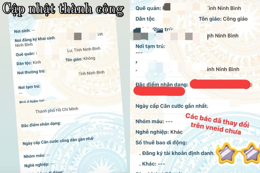 Nhiều người vô tư khoe ảnh căn cước trên VNeID lên mạng xã hội (Ảnh: PV)