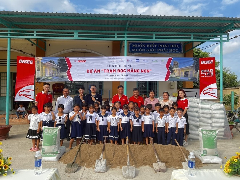 Lễ Khởi công dự án Trạm đọc Măng Non – Quán quân INSEE Prize 2022 thành công tốt đẹp. 