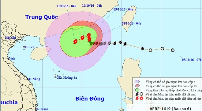 Bão số 6 bất ngờ đổi hướng di chuyển, tiếp tục mạnh thêm