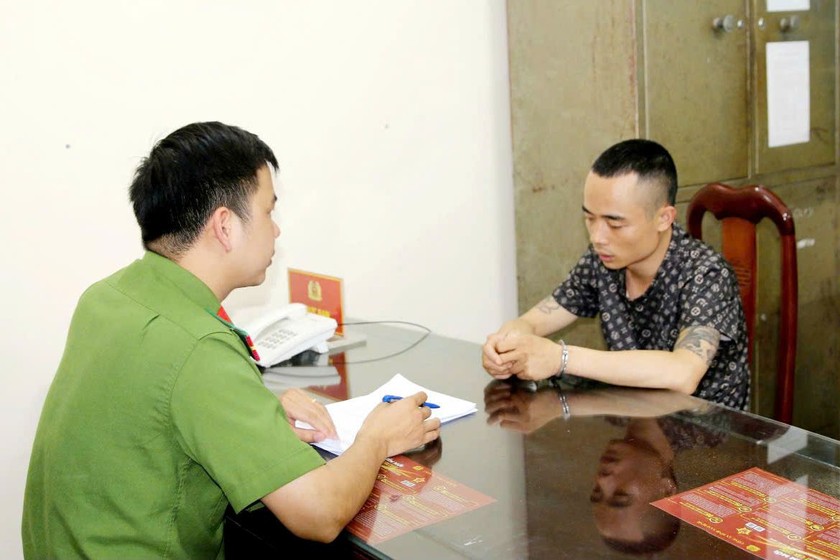 Đối tượng Cồ Huy Lợi tại cơ quan điều tra