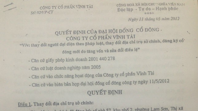 Sở KHĐT tỉnh Thanh Hóa bị tố làm trái trình tự và thủ tục ĐKKD