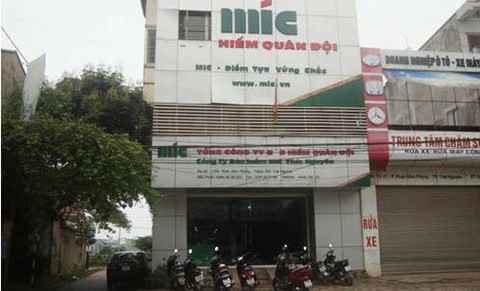 Trụ sở MIC Thái Nguyên, nơi mà Cty Nam Tiến mua bảo hiểm cho các xe của mình