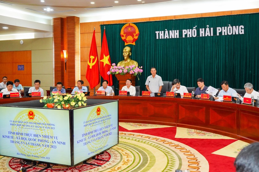 Quang cảnh phiên họp thường kỳ tháng 5/2023.