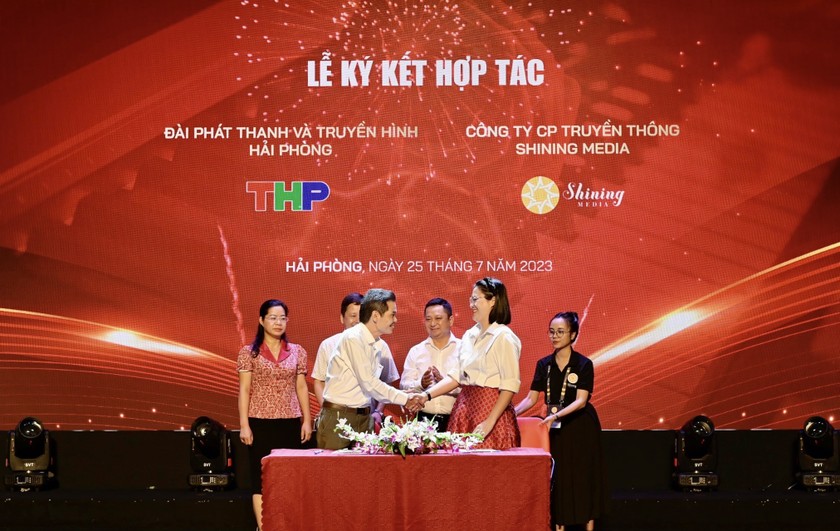 Lễ ký kết hợp tác giữa Đài Phát thanh và Truyền hình Hải Phòng với Công ty Truyền thông SHINING MEDIA.