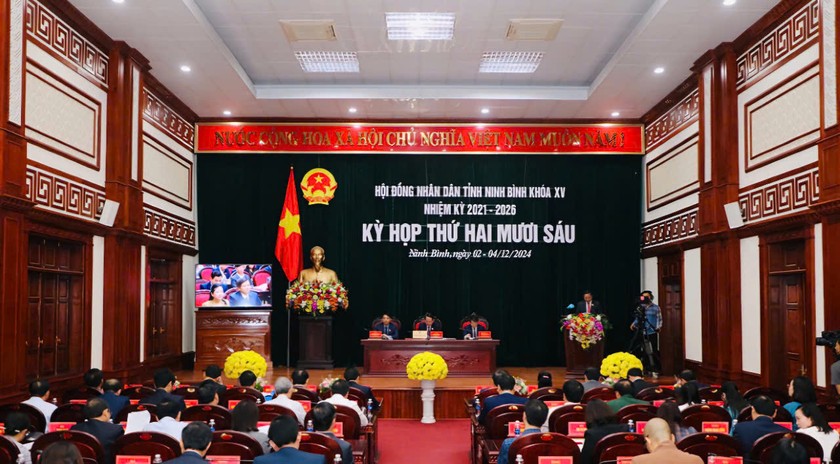 Quang cảnh phiên bế mạc Kỳ họp.