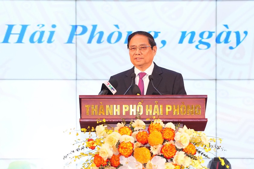 Thủ tướng Phạm Minh Chính gửi gắm TP Hải Phòng (mới) 12 chữ 'Đoàn kết, giàu mạnh, hiện đại, văn minh, phồn vinh và hạnh phúc' ảnh 6