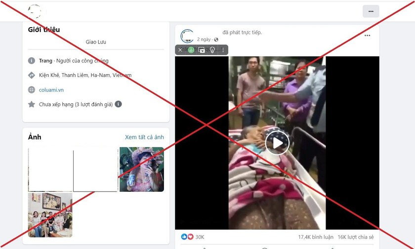 Sự việc xảy ra từ năm 2018 và đã được giải quyết nhưng đến nay một tài khoản facebook vẫn đăng tải nhằm câu view. (Ảnh chụp màn hình)