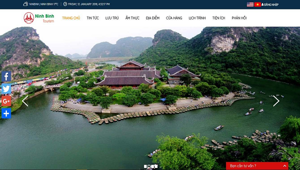 Cổng du lịch thông minh của tỉnh Ninh Bình.