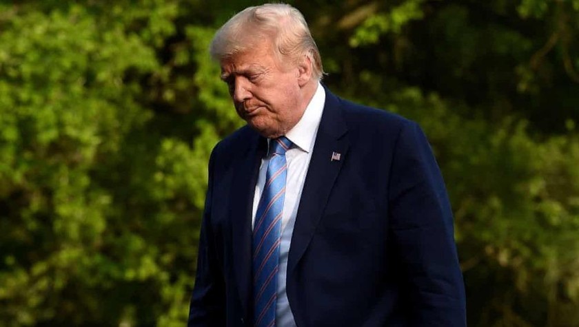 Tổng thống Donald Trump trong khu vườn Nhà Trắng ngày Chủ nhật – 14/6. Ảnh: AFP/Getty Images