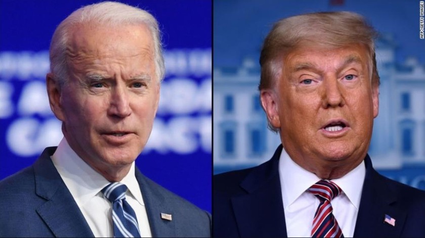 Ông Biden (trái) và ông Trump (phải).