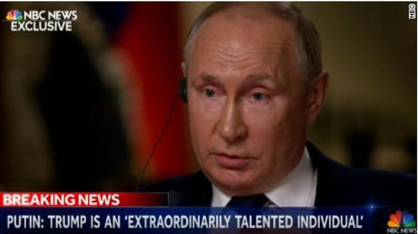 Tổng thống Nga Putin trong cuộc phỏng vấn với NBC News.