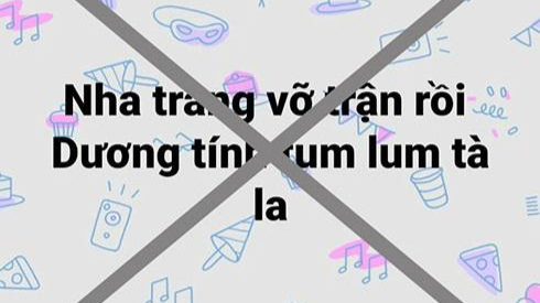 Nội dung thông tin sai sự thật mà bà L. đăng trên facebook cá nhân.