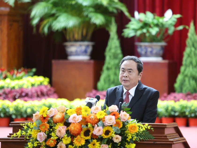 Chủ tịch Quốc hội Trần Thanh Mẫn phát biểu tại buổi lễ.