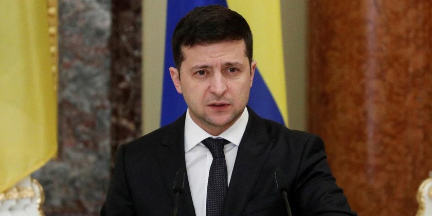 Tổng thống Ukraine Volodymyr Zelensky. 